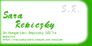 sara repiczky business card